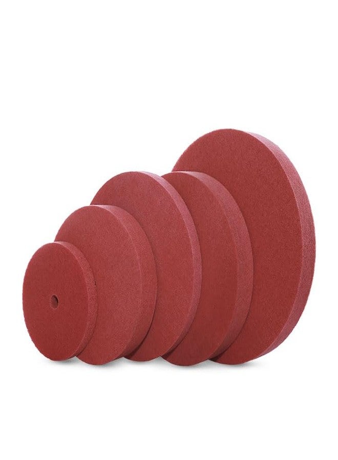 Lekshika Non-Woven Abrasive Polishing Wheel - 150 mm x 25 mm | Grinding & Finishing Wheel for Metal, Wood, Stainless Steel - Maroon, Fine Grit - U1 - Image 5